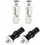 Cyslmuk - 4 Pcs Abattant wc Fixations Charnières, Vis D'expansion pour Couvercle de Toilette Fixation Abattant wc Vis pour Lunette Toilette Ensemble,