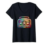 Womens Vintage Radio Antique Radios V-Neck T-Shirt