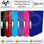 Pukka Ring Binders 2-Ring Assorted Colours School Office Files Folder Set Of 6