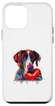 Coque pour iPhone 12 mini Pointeur allemand aux cheveux courts Maman Pop Art Pointer Lover