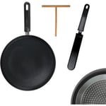 Crepieres grills planchas - Coffret crêpière induction et ses accessoires - D. 28 cm Noir