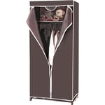 Relax4life - Armoire de Rangement en Tissu Non-tissé avec Structure Métallique, Penderie de Vêtement Pliable avec Grand Espace de Stockage pour