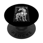 Licorne Gamer Girl Cyberpunk Robot Magique Jeu PopSockets PopGrip Adhésif