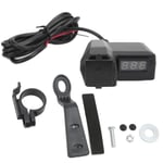 Dubbel USB-billaddare med Voltmeter Röd LED 10‑24V Ingång 5V 3.1A Utgång för Motorcyklar, ATV:er UTV:er Telefoner Surfplattor GPS