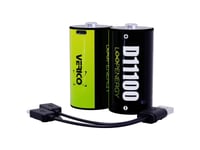 Verico Loopenergy Uppladdningsbart D-Batteri Nimh 7400 Mah 1,5 V 2 St