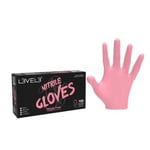 L3vel3 Nitril Gloves Pink Medium 100-p