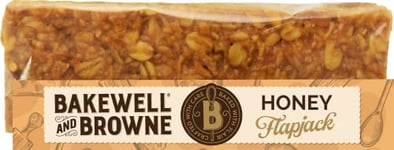 BAKEWELL and BROWNE Honey Flapjack, Ideally Served with Refreshing Milk, Coffee or Tea, Hand Baked in the UK, Vegetarian Friendly, 80 g Box