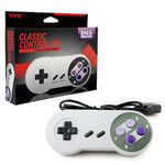 Manette Pad Joystick Pour Console Super Nintendo Entertainment System Snes - Rétro Gaming - Gris