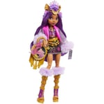 Monster High Clawdeen Wolf Doll with Glam Monster Fest Outfit and Festival Themed Accessories like Snacks, Band Poster, Statement Bag and More