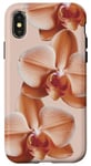 Coque pour iPhone X/XS Orchidée orange, fleur de pêche