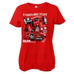 Hybris A Christmas Story icons Girly Tee (Red,M)