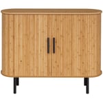 Bestmobilier - Kofu - buffet bas - bambou - 100 cm - bois / noir