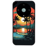 Coque noire pour Honor Magic 6 LITE hawaii palmier