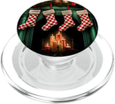 Christmas Stockings Hung by the Fireplace PopSockets PopGrip for MagSafe