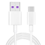 Câble 5a Usb Type-C Charge Rapide Pour Huawei P9/Mate 9 Pro/P10 /Mate 10/P20 Blanc