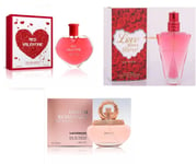 3 x Women's Perfume Love Bites Eternal Romance Red  Designer Fragrance EDP 100ml