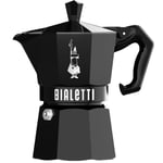 Bialetti Mokabryggare 3 koppar, svart