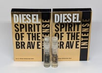 2x DIESEL Spirit of the Brave INTENSE (2x 1.2 ml Size) Mens Eau De Parfum Sample