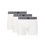 Endurance Boxershorts Herre 3-Pack XL - Komfortable og pustende hvite undertøy til løping