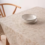 BELUM 32010D2 Nappe Anti-Taches en Jacquard, Dimensions 155 x 155 cm - Nappe Anti-Taches, Toucher Extra Doux, Couleur Beige, Nappe en Tissu 70% Coton et 30% Polyester