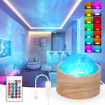 Galaxy Projector Night Light for Bedroom, Touch Lamps Bedside Star Projector for Kids, Ice Cube Ocean Wave Sensory Lights 16 Color Adjustable Brightness Crystal Lamp (Globe)