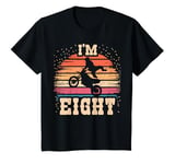 Youth Motocross 8 Year Old Birthday Boy 8th Dirt Bike Birthday T-Shirt