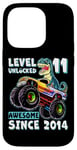 iPhone 14 Pro Level 11 Unlocked T Rex Monster Truck Dinosaur 11th Birthday Case