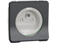 Schneider Electric Mureva Style Socket Mechanism 2P + Pe Threadless Terminals Anthracite Ip55 Mur36133