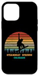 Coque pour iPhone 12 mini Steamboat Springs Colorado Vintage Snowboard Snowboarder