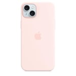 Apple Coque en Silicone avec MagSafe pour iPhone 15 Plus - Rose pâle ​​​​​​​