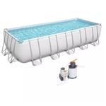 Piscine tubulaire Bestway 6,40m x 2,74m x 1,32m filtre à sable