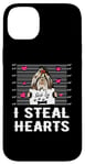 Coque pour iPhone 14 Plus Shih Tzu I Steal Hearts Valentine Dog Funny Valentines Day