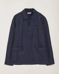 KnowledgeCotton Apparel Linen Overshirt Total Eclipse