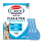 Bob Martin Clear Spot On Flea Treatment for Small Dogs (2-10kg) - Kills Fleas & Ticks (3 Pipettes)