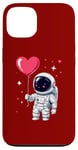 Coque pour iPhone 13 Adorable ballon flottant en forme de cœur Explorateur spatial