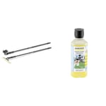 Kärcher Kit d'extension (pour Tous Les WV et KV 4, Extensible de 0,6 à 1,5 mètres, Lot de 2 Barres télescopiques). & Nettoyant vitres concentré (500 ML) détergent pour nettoyeurs de vitres