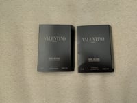 2 x Valentino Uomo BORN IN ROMA ROCKSTUD NOIR EDT EAU DE TOILETTE Sample 1.2ml