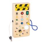 Jeu Montessori Busy Board en Bois avec Interrupteur Lumineux LED - Jouet Éducatif pour Enfants - Développement Cognitif et Sensoriel - Planche d'Activités Éducatives - Cadeau pour Enfants 3 Ans