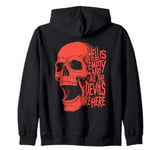 Hell is Empty And All The Devils Are Here Shakespeare Skull Zip Hoodie