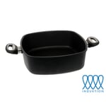 Lotus Poêle en Fonte Induction Carré - Casserole 29cm B : 21cm H: 7,5cm +