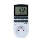 Programmateur Prise Électrique, Minuteur Prise Électrique Hebdomadaire avec 10 Programmes, Prise Programmable 24H/7J avec lcd Écran(1 pcs)