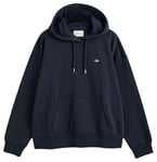 GANT Women's Shield Hoodie Hooded Sweatshirt, Evening Blue, XS