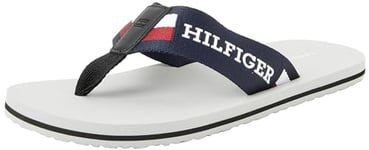 Tommy Hilfiger Homme Corporate MONOTYPE Beach Sandal FM0FM04913 Tongs, Gris (Antique Silver), 40 EU