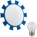 Applique murale chambre d'enfant lampe pour enfant plafonnier en verre bleu clair, soleil, acier, blanc satiné, 1x LED 3,7W 320Lm blanc chaud, DxH