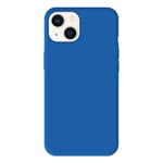 Coque silicone unie Mat Bleu compatible Apple iPhone 13 - Neuf