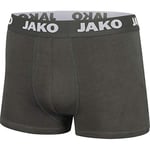 Jako Basic Shorts Boxer pour Homme, Taille S, Anthracite, Lot de 2