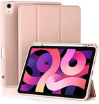 HUEZOE Coque pour iPad Air 5(^>e<^) génération 2022/iPad Air 4(^>e<^) génération 2020 10,9 po avec Porte-Stylo, Coque arrière en TPU Souple de qualité supérieure avec Fonction Veille/réveil