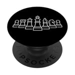 Échecs Figures D'échecs PopSockets PopGrip Adhésif