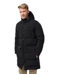 Jack Wolfskin Parka en duvet pour homme avec lumière du Nord, Noir, M