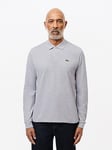 Lacoste L1212 Long Sleeve Polo Shirt - Grey, Grey, Size Xl, Men